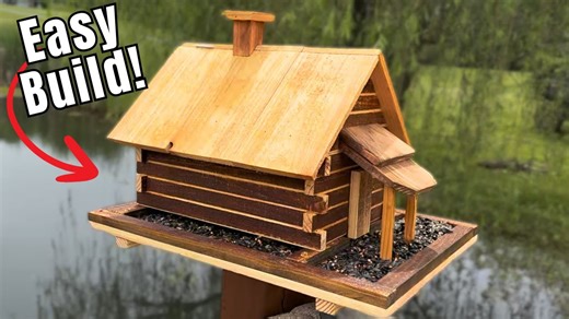 Easy DIY Cabin Bird Feeder Anyone Can Make!