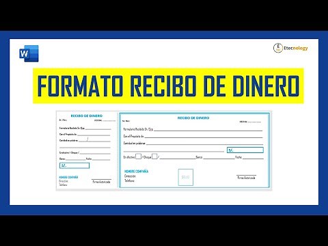 FORMATO RECIBO DE DINERO EN WORD