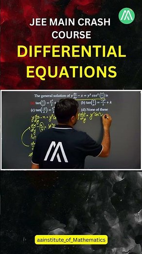 JEE Main Crash Course | Differential Equations | Lecture 7 | Sunder Sir