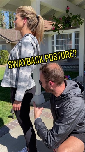 Walking around with swayback posture? Let’s fix it with just 1 simple exercise! #swayback #posture #posturecorrection #lowback #lowbackpain #hips #glutes #exercise