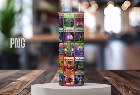 Goosebumps Cover Collage Tumbler Wrap, R.L. Stine, 90s - Etsy