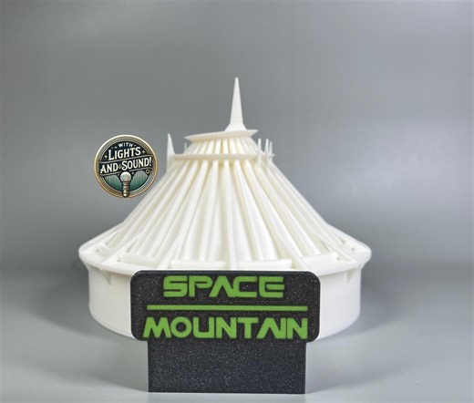 Space Mountain Model With Working Lights and Choice of Soundtrack! Watch Video! - Etsy