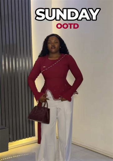 What would you rate this outfit??🌝 Top: @PORTHARCOURT FASHION DESIGNER Pant: @stylefemme.co_ (on instagram) #ootd #sunday #content #christian #church