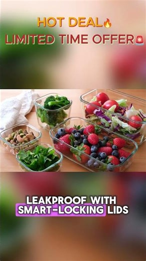 🚀 The Ultimate Kitchen Upgrade!🛡️Glass Meal Prep Containers