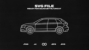 A3 Sportback 2017 Car SVG/EPS Outline - Printable, Cricut & Silhouette File - Etsy