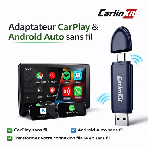 Carlinkit Mini SE PRO 2026 CarPlay ANDROID AUTO Sans Fil
