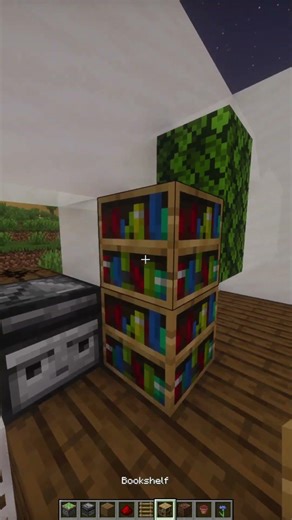 Minecraft Secret Room Build Hack💀#minecraft #shorts