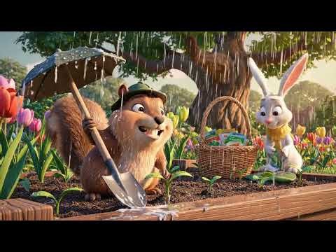 The Spring Garden of the Brown Squirre|squirrel