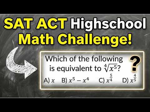 MIND-BLOWING SAT ACT Highschool Maths Problem Tricks Revealed! Test Prep Math