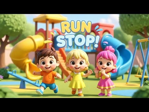 Run Run Stop – Fun Playground Song for Nursery Kids 😋