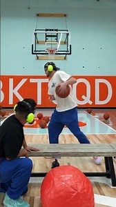 First to Pop The Yoga Ball Wins!