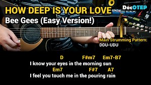 How Deep Is Your Love - Bee Gees (Guitar Chords Tutorial with Lyrics) | Doc OTEP Studio