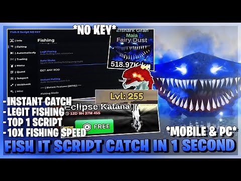 Fish It Script *NO KEY* - Auto Farm, Instant Catch, Auto Sell, Dupe Fish, Auto Quest, TP & More! 🐟🎣