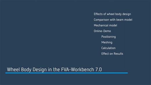 Wheel Body Design in the FVA-Workbench gekürzt