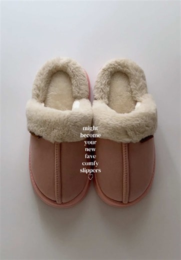 Pink Fuzzy Indoor Slippers — Cute Comfy Women's House Slippers