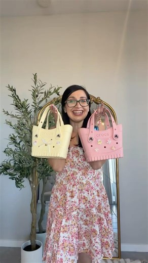 These Croc Tote Bags are the perfect Easter Basket ideas 🥰🐰🌷 ‪@crocsinc‬ #crocs #easterbasketideas