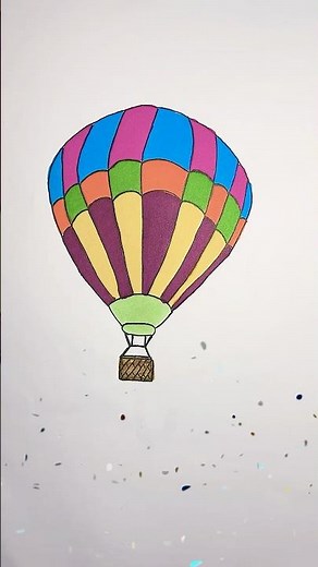How to Draw a Hot Air Balloon ✏️🎈 | Step by Step Tutorial| Up, Up, and Away! 🎈☁️✨#easydrawing