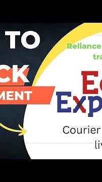 How to track Ecom express courier shipment tracking reliance digital percel tracking live