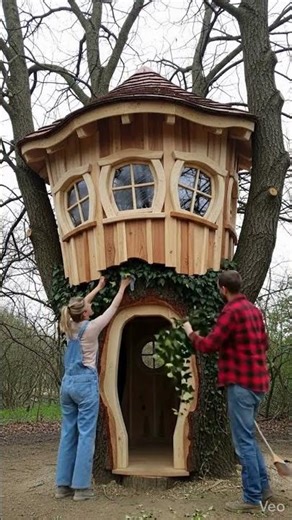 The Most Secret Treehouse Ever Built! 🛠️🌳 #Shorts