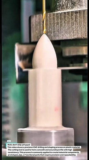 Precision CNC Drilling Process on Plastic Material | Educational Machining Video.