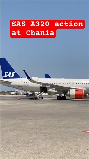 SAS action at Chania Airport #planes #planespotting #aviation #sas #airbus #avgeeklife #fyp #shorts