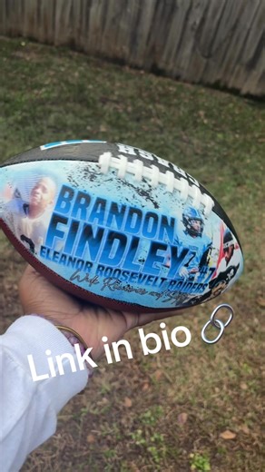 Custom Football 🏈 Feel free to message me for any question 💙 link in bio #fyp #viral #customfootball #custommade #senior