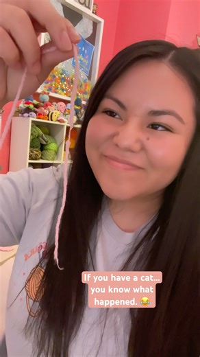 This is not the first time he's done this..😔😂 #crochet #cat