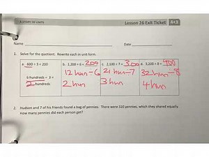 Module 3 Lesson 26 Exit Ticket