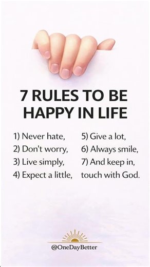 7 Simple Rules to Be Happy in Life #happiness #lifelessons #motivation #quotes #shorts