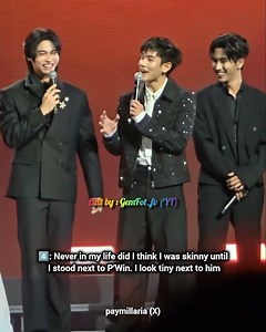 Fot talking about how he looks tiny next to Win 😅😂 #fourthnattawat #winmetawin