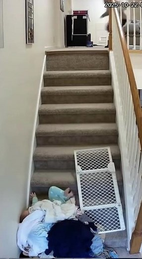 😱 Baby Stair Fall