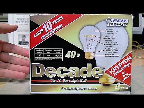 The Decade Bulb: Incandescent light bulbs that last longer than LEDs