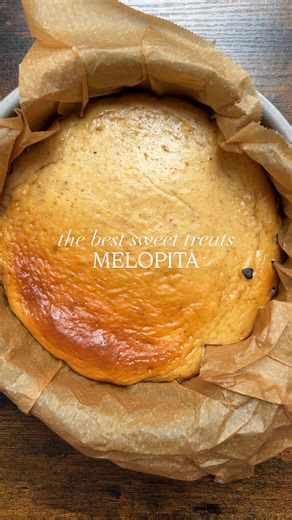 Marina Georgallides on Instagram: "Part 3 of the some of the very best sweet treats from EAT LIKE A GREEK 🇬🇷✨ I’m resharing this unbelievably delicious recipe for a honey cheesecake, known as Melopita in Greek 🍯😮‍💨 Infused with lemon zest and cinnamon, it’s aromatic, naturally sweet from the honey, and so easy to make! You can find this recipe by searching for Melopita on my website at chefmarinie.co.uk, along with MANY EXCLUSIVE dessert recipes, in my debut cookbook Eat Like a Greek 🇬🇷✨ 