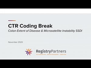 Colon-Extent of Disease & Microsatellite Instability SSDI - CTR Coding Break (November 2020)