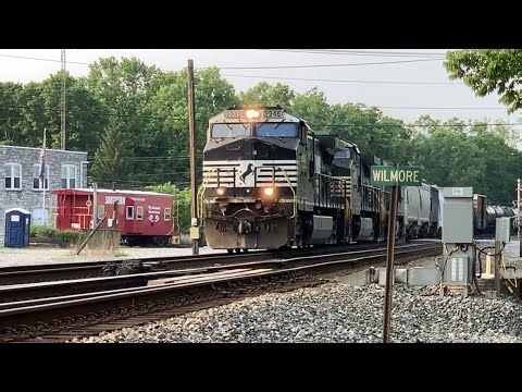 Train Knocks Down The Signal, RR Radio Audio Defect Detector! 5 NS Trains Wilmore & High Bridge, Ky