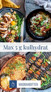 Vidste du, at du som MadbandittenPLUS-medlem har adgang til særlige opskriftkategorier som bl.a. kategorien, hvor jeg har samlet opskrifter med max 5 g kulhydrat. Supernemt, hvis du er på Keto og på jagt efter helt kulhydratfattige opskrifter. | Madbanditten