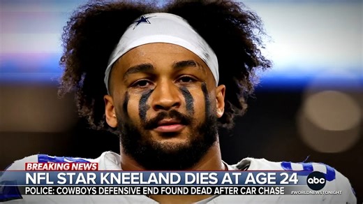 5.1M views · 83K reactions | Marshawn Kneeland, the 24-year-old defensive end for the Dallas Cowboys, has died from a self-inflicted gunshot wound following a pursuit with police. Will Reeve has more, including the chilling final communications to loved ones. https://abcnews.link/vmElu5j | ABC World News Tonight with David Muir | Facebook