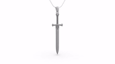 Minimal Sword Pendant, Cross Blade Necklace, Medieval Jewelry, Simple Faith Charm, Silver Design - Etsy