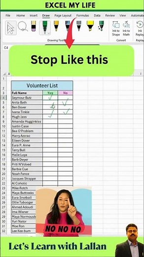 How to Add Checkboxes in Excel | Interactive Volunteer List
