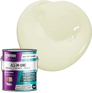 Beyond Paint Furniture, Cabinets and More All-in-One Refinishing Paint Gallon, No Stripping, Sanding or Priming Needed, Off White