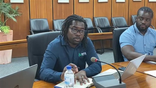 ROADS AGREEMENT … Road Fund Administration (RFA) engineer Jonas Kafidi on Thursday said the ongoing road rehabilitation and maintenance projects across towns are part of an agreement between RFA, the Roads Authority and town councils. The agreement was signed on 29 September 2023 to upgrade, maintain and rehabilitate urban roads across the country. Video: Dolly Menas | The Namibian