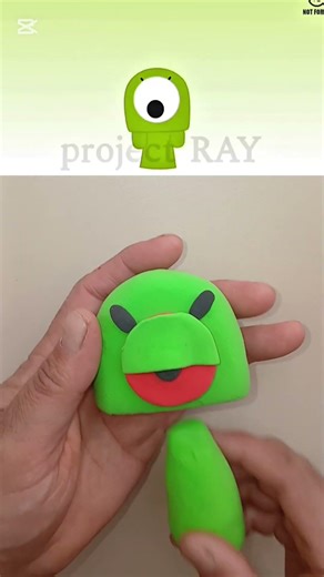 OTurning Air Dry Clay into Sprunki OC Green Alien Pocoyo (Phase 2) #sprunki #sprunkioc #diyclay