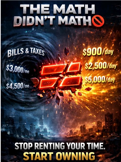 The Math Didn't Math. I want you to stop and think for a second. What would your life look like if income wasn't the LIMITER for your decisions anymore. I decided I was done. Trading my time for money meant i'd never have enough of either. The equation was broken from the start. If you're ready to make the Math work for you, go to my website in my bio. #financialfreedom #workfromhome #timefreedom #passiveincome #digitalmarketing