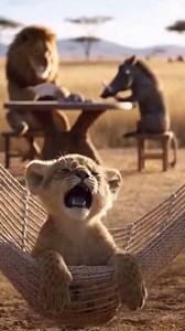 Lion vs Warthog Playing Cards GONE WRONG! 🦁🐗😂 The King of the Jungle gets caught! 🦁 See what happens when a Lion and Warthog try to play a quiet game of Baccarat (cards) while the baby lion cries. The Lioness is NOT happy about the gambling! Watch the hilarious ending as the Warthog runs for his life! 🏃💨 #Reel #funny | Thoung Sareth