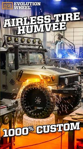 This In-House Humvee Build With Airless Tires Is Insane #automotive #engineering