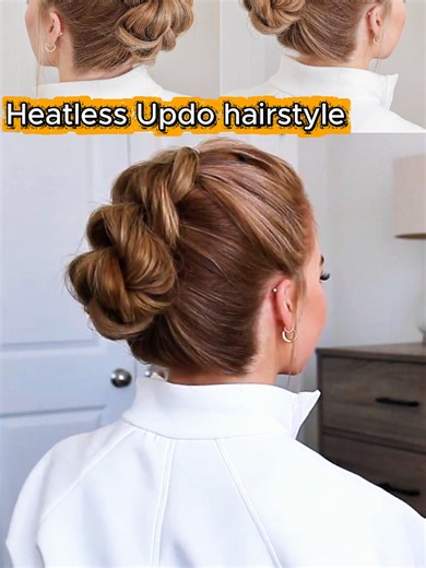 Heatless Braid Updo for Medium Long Hair