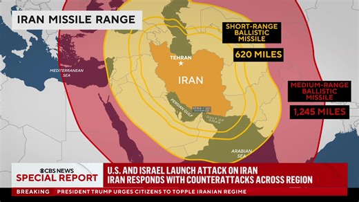 SPECIAL REPORT: U.S. and Israel launch attack on Iran; Iran responds with counterattacks across region https://www.cbsnews.com/live-updates/israel-us-attack-iran-trump-says-major-combat-operations/ | CBS News