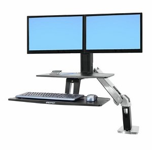 Ergotron WorkFit A Dual Monitor Sit Stand Workstation