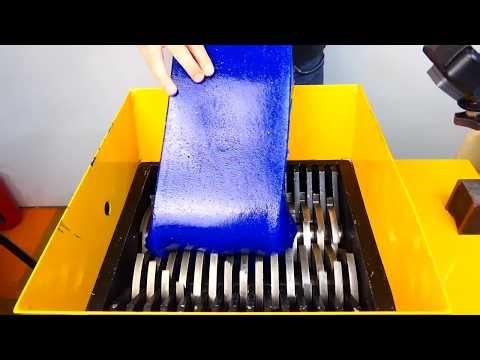 Big Blue Jelly vs Fast Shredder Machine | Oddly Satisfying!