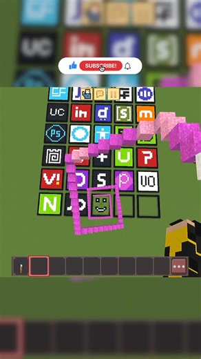 Satisfying Pixel Art In (App YOUGotaGift Logo) #shorts#gaming#minecraft